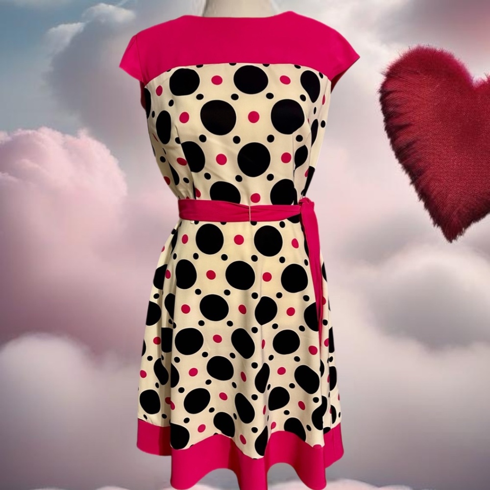 Kim Rogers sz 10 polka dot dress